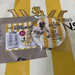 周東佑京選手 ソフトバンク 優勝記念 ホログラム缶バッジ シークレット