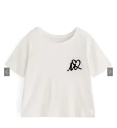 GRL ロゴ刺繍ショート丈Tシャツ