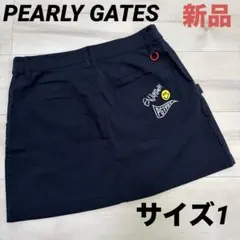 【新品】パーリーゲイツ スカート ストレッチネイビー ニコちゃん　春夏用　1のサムネイル