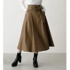 アズール エコレザーハイウエストスカート/レディース/ボトムス スカート ロング