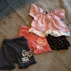ベビー服 トップスとショートパンツセット