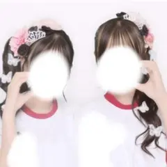 盛り髪セット　2人分　ピンク