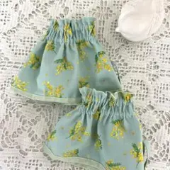 ミモザ柄 ショートアームカバー