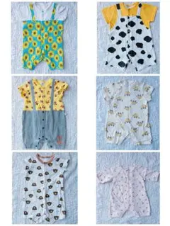 夏生まれ　ロンパース　セット　ベビー服　60-70