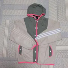 adidas フリースジャケット フード付き