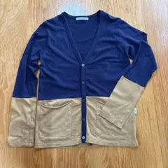 アーバンリサーチ カーディガン　メンズMサイズ ネイビー/ベージュ