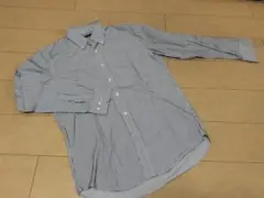 ユニクロ　ストライプ ボタンダウン 長袖シャツ メンズ