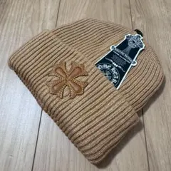 当日発送残り１点 ニット帽ビーニー帽子クロムロゴキャップベージュ