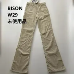 【新品】80’sBISONレディースコーデュロイフレアパンツ　ベージュ　Ｗ２９