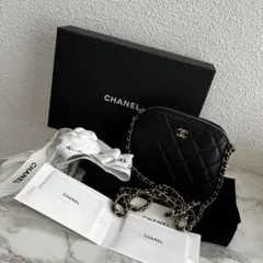 新品 CHANEL シャネル キャビアスキン チェーンショルダーバッグ