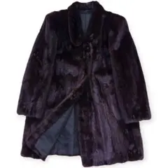 【美品】SAGAMINK サガミンク 銀タグ 本毛皮 ロングコート 13号