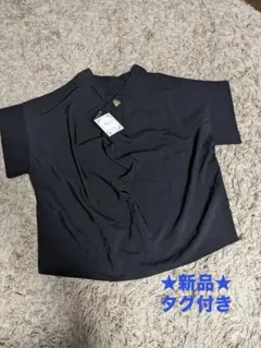 ★新品タグ付き★黒いクラシック半袖チュニック