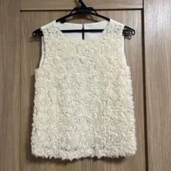 [最終値下げ]オフホワイト　レースタンクトップ
