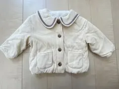 クリーム色 襟付きアウター