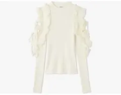 Z896スナイデル プリーツフリルドッキングニットプルオーバー