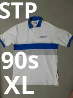 90s USA製　企業ロゴ　襟付きTシャツ　STP オイル　一点物　レア