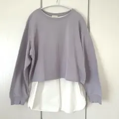 GU トレーナー タンクトップ 2点セット 薄紫色 ライトパープル M