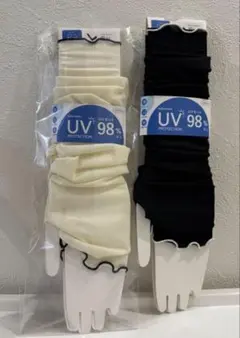 チュチュアンナ アームカバー 2色セット UV カット 60cm 接触冷感のサムネイル