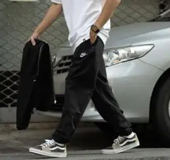 2XL 新品 ナイキ ウーブンパンツ メンズ カフ ジョガー 黒 ブラック