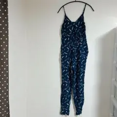 Coupe Collective【M】ネイビー 羽根 オールインワン リゾート風