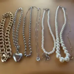 ネックレス まとめ売り 7つセット パール シルバー ゴールド アクセサリー