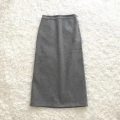 ザラ ZARA ロングタイト スカート グレー フェルト風 EUR XS 美品✨