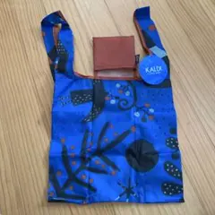 【新品】 KALDI カルディ エコバッグ いきものがたり ブルー