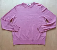 新品　メリノクルーネックセーター　ピンク