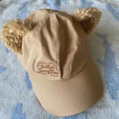 ダッフィー 耳付きキャップ ベージュ サニーファン 東京ディズニーシー