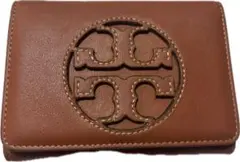 極美品！TORY BURCH トリーバーチ 三つ折り財布 レザー ブラウンのサムネイル