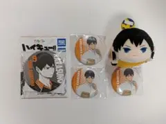 ハイキュー!!　影山飛雄　缶バッジ　もちもちマスコット