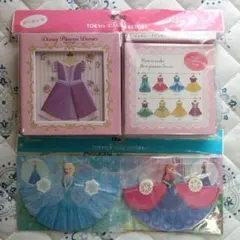 ☆ディズニープリンセスドレス折り紙メモセット&アナ雪ドレスメモセット☆