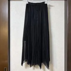 PAGEBOY 黒 プリーツロングスカート フリーサイズ