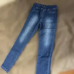 GU デニムブルー スリムフィット長ズボン