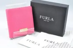FURLA フルラ 二つ折り財布 ピンク 箱・保存袋付き