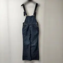 ダークデニム サロペット ストレートレッグ