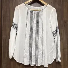 Demi-LuxeBEAMS刺繍入り長袖ブラウスのサムネイル