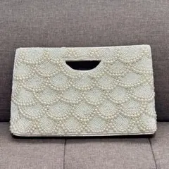 パール装飾の　パーティーバッグ（クラッチバッグ・ショルダーバッグ）