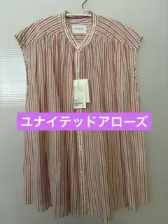ユナイテッドアローズ リネン100% ブラウス ラミー リネン ギャザー