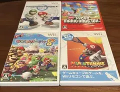 New スーパーマリオブラザーズ、マリオカート含むWiiマリオシリーズ4点セット