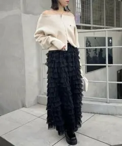 【値下げ不可】chico ボリュームチュールロングスカート