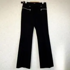 22 OCTOBRE フレアパンツ ブラック 38ストレッチ素材 美品 秋冬向け