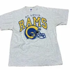 古着USA製ラッセル NFL ラムズ ビッグロゴ XL Tシャツ 90s 00s