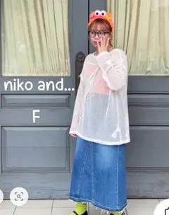 新品　niko and...　マルチＷＡＹメッシュプルオーバー　オフホワイト　Fのサムネイル