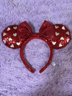 Disney resort ミニー ハート柄 スパンコール カチューシャ