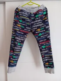 電車メッセージプリント長ズボン　110