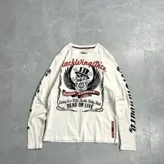 80s　 tattooフレイム　スカル　ロンT　easy riders　死神 80s tattooフレイム スカル ロンT easy riders 死神 - メルカリ