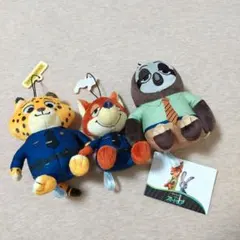 ディズニー★ズートピア ぬいぐるみ 3点セット SEGA おしごとぬいぐるみ