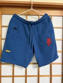 NIKE ナイキ エッセンシャル ハーフパンツ XL ブルー ロゴ刺繍