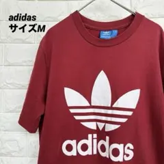 adidas アディダス ワインレッド Tシャツ ビッグトレフォイル